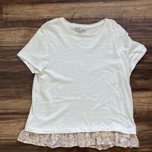 Shirt with Floral Embroidery